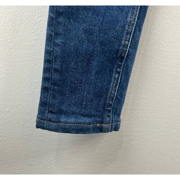 Levi's 711 Altered Blue Jeans Denim Distressed Mid-Rise Skinny Leg Zip Fly Sz 25 - Picture 3 of 9
